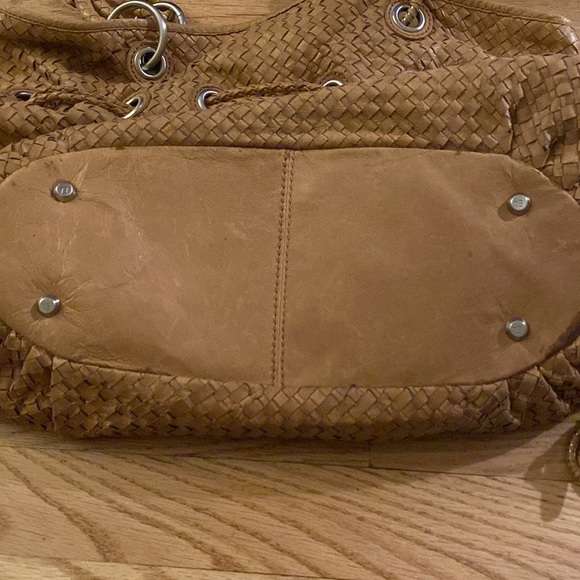 Elliot Lucca woven leather weave hobo bag brown tan - Picture 7 of 11